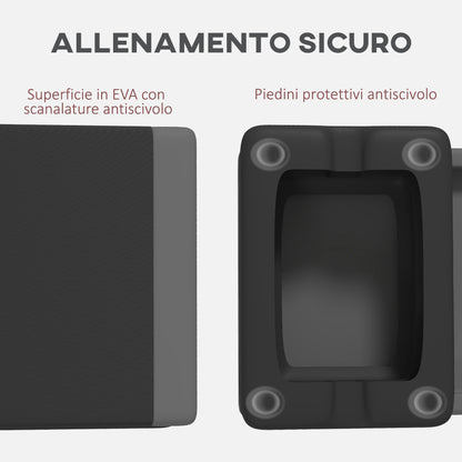 Stepper Fitness Regolabile a 10.5/15.5/20.5 cm con Superficie Antiscivolo in PE, 77x36x20.5 cm, Grigio