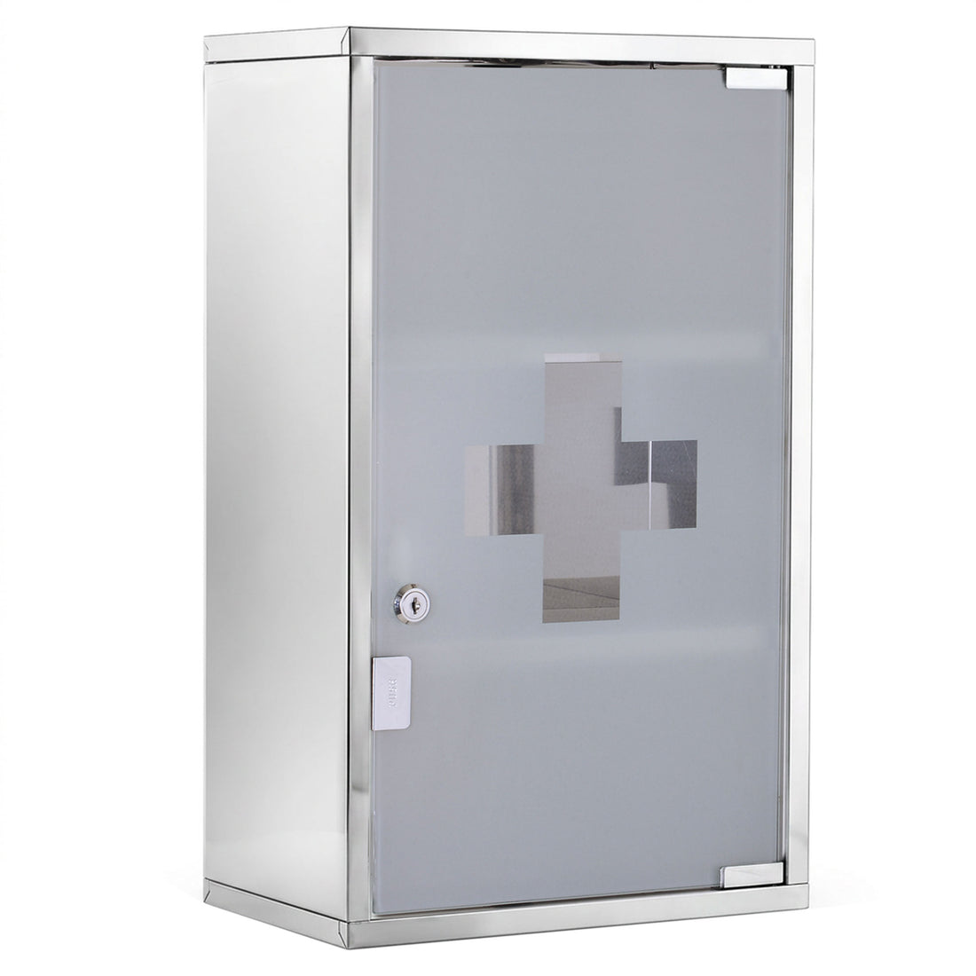 Armadietto medicinali 50x30x18cm Cassetta mobile bagno primo soccorso in acciaio inox con serratura