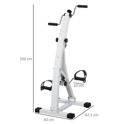 Pedaliera Braccia e Gambe da Divano o Poltrona con Schermo LED, Altezza e Intensità Regolabile, Bianco, 40x42.5x100cm