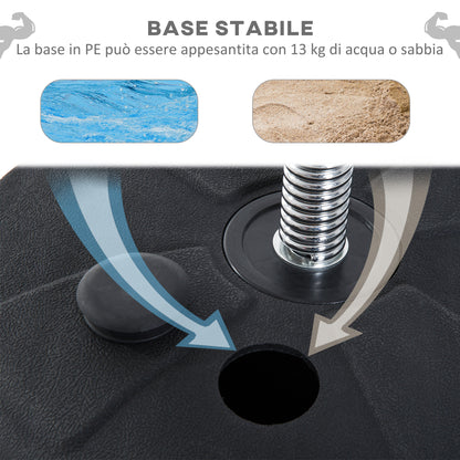 Punching Ball da Terra con Guantoni, Altezza Regolabile 126-144 cm e Base Riempibile, Nero