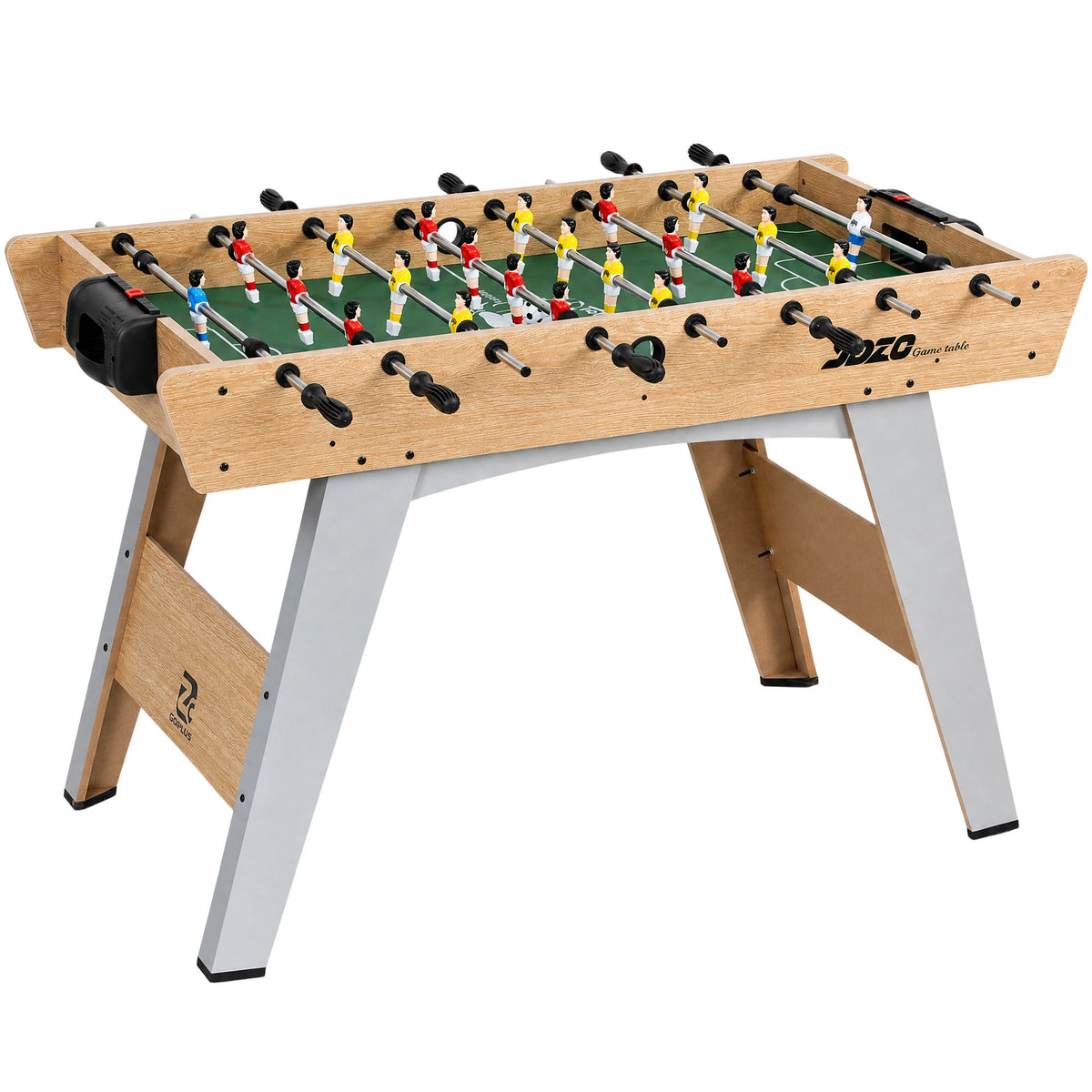 Calcio Balilla, Tavolo 121 Cm, 22 Giocatori, Segnapunti Manuali, Legno Naturale