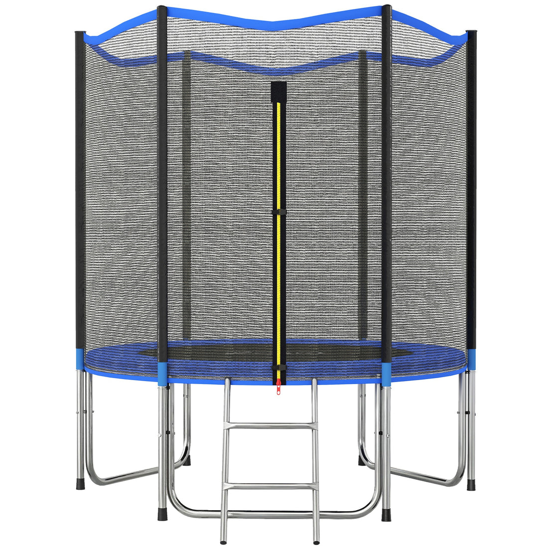 Trampolino da Giardino, 183 cm con Rete di Protezione e Scala