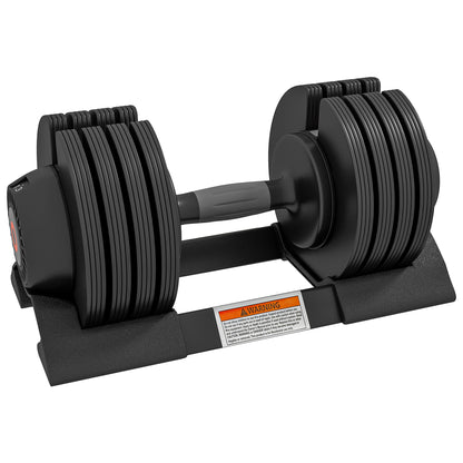Kit Pesi Regolabili 7/13/18/24 kg con Porta Manubri e Impugnatura Antiscivolo, 37x18x18 cm, Nero