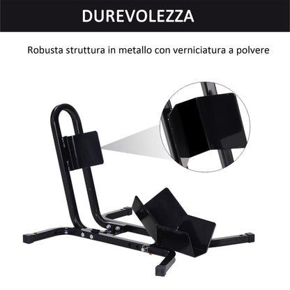 Blocca Ruota Moto Regolabile su 3 Livelli da 250 kg max in Metallo, 60x55x43 cm, Nero