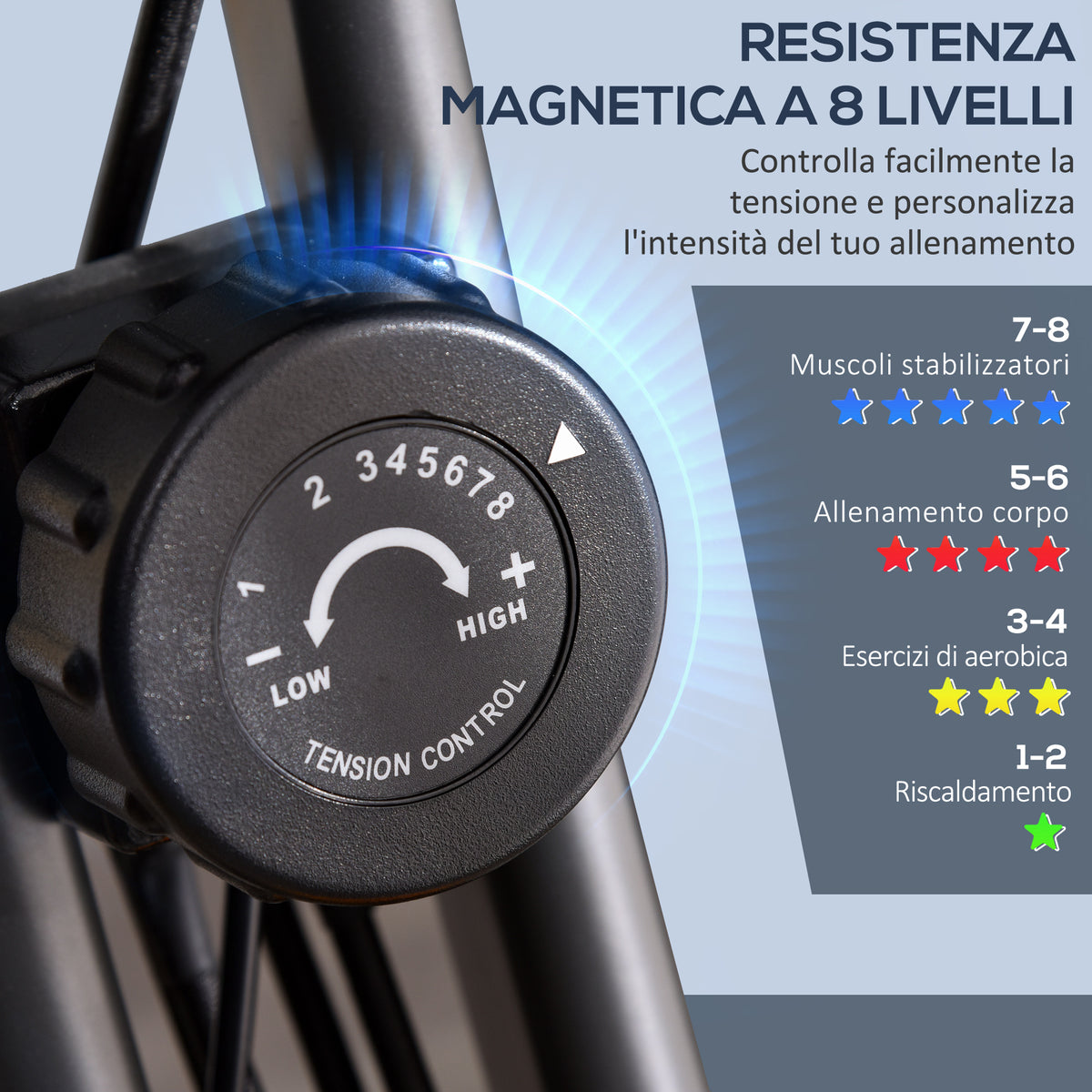 Cyclette Pieghevole 2 in 1, Resistenza Magnetica Regolabile 8 Livelli, Cyclette da Casa Silenziosa con Sensore Cardiaco, Sedile Regolabile, Bande Elastici, Schermo LCD, Ruote, Verde