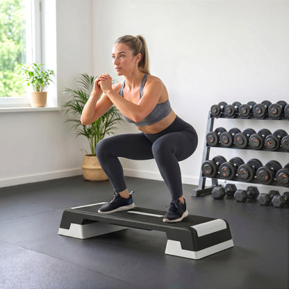 Stepper Aerobico Regolabile, Altezza 15/20/25 cm con Supporti