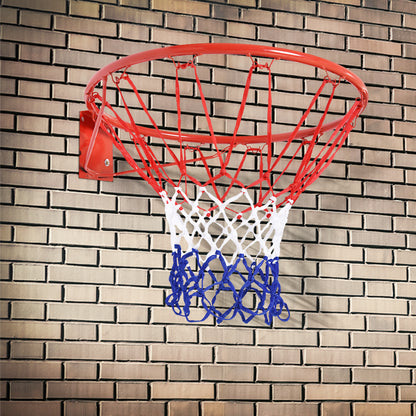 Canestro Basket da Muro in Ferro con Rete in Nylon per Esterno e Interno, ?46cm