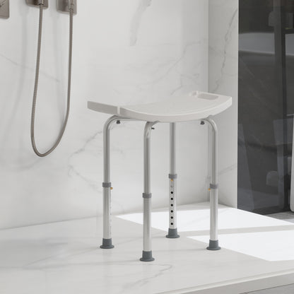 Sgabello Sedile Sedia per Doccia Bagno, Antiscivolo, Altezza Regolabile