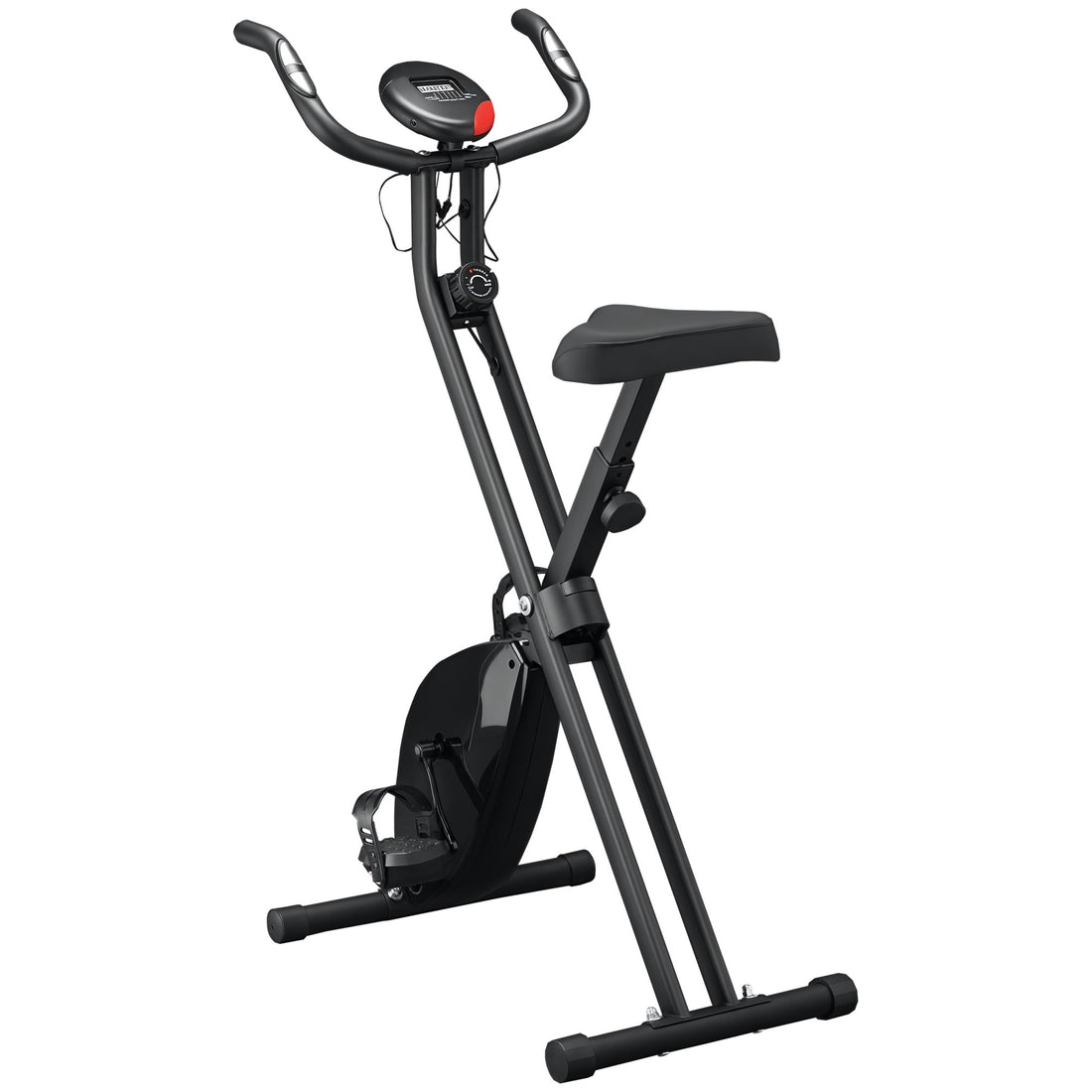 Cyclette Professionale con Resistenza e Altezza Regolabile, in Acciaio e PP, 41x86x112 cm, Nera