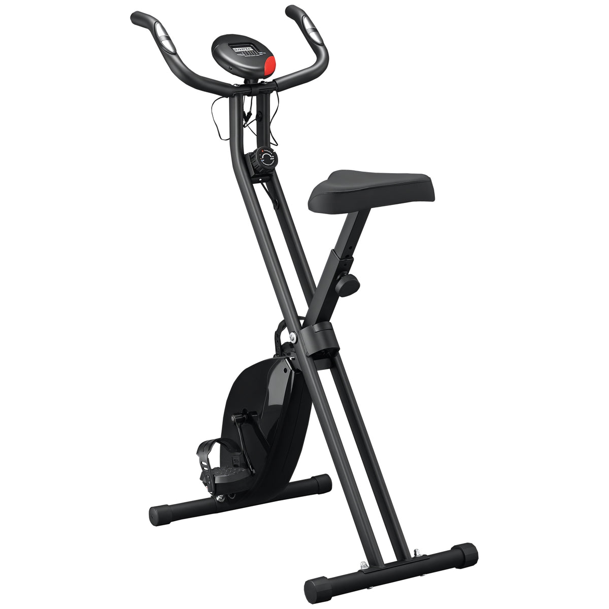 Cyclette Professionale con Resistenza e Altezza Regolabile, in Acciaio e PP, 41x86x112 cm, Nera