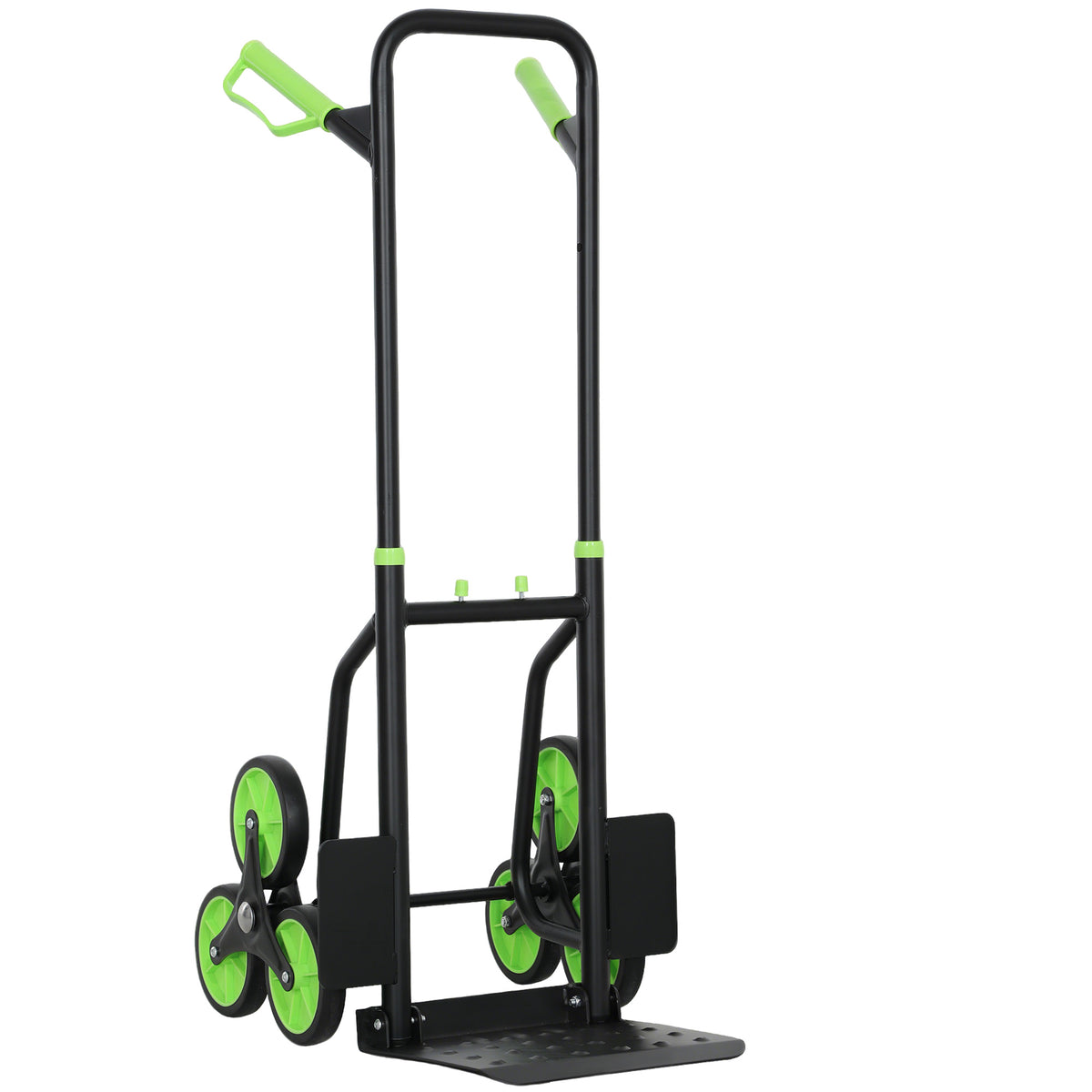 Carrello Portapacchi per Scale 6 Ruote, Pieghevole, Portata 120kg, in Acciaio, per Trasloco, Giardinaggio, Verde