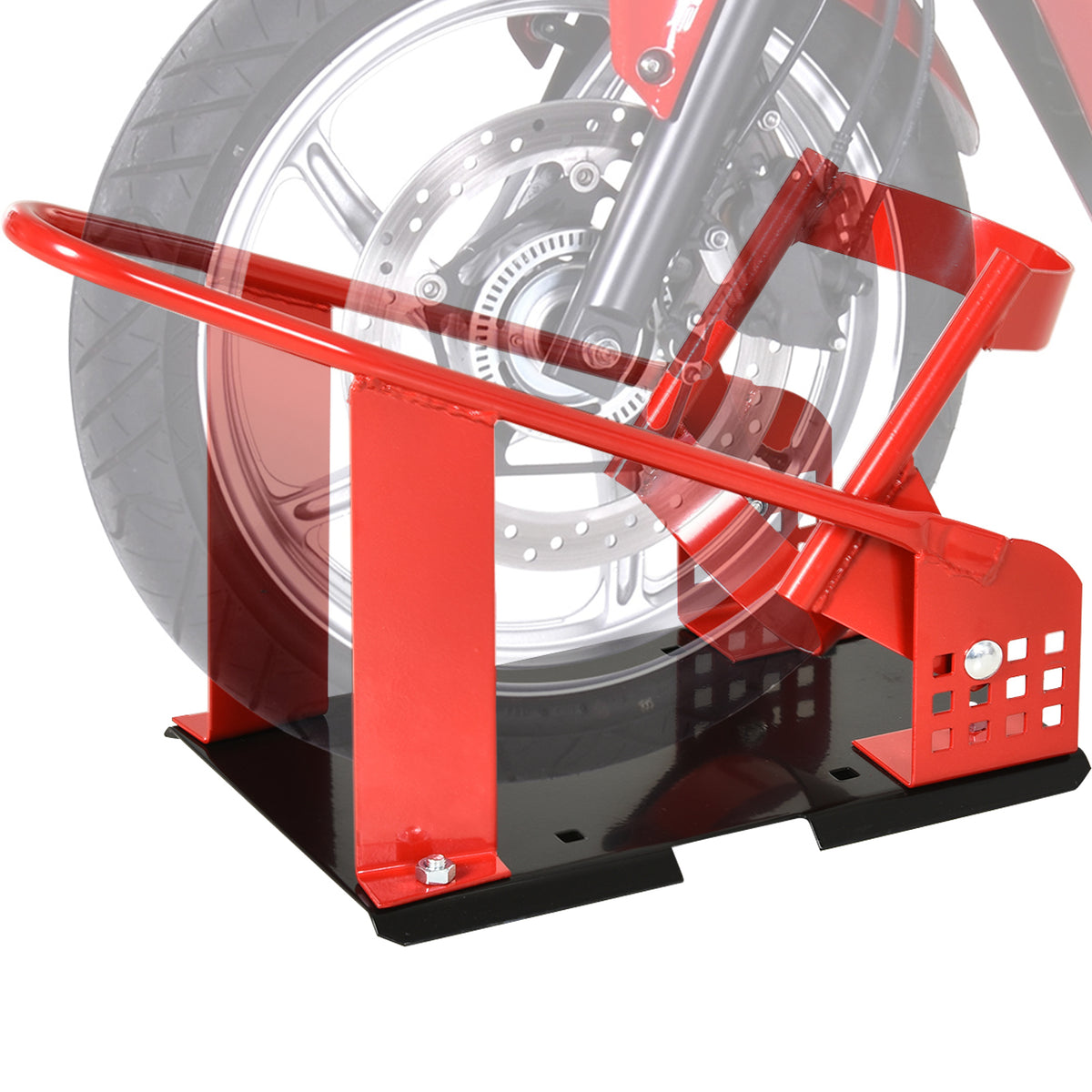 Cavalletto Alzamoto Anteriore in Metallo per Moto max 450kg con Sezioni Preforate, 27.5x51-69x34 cm