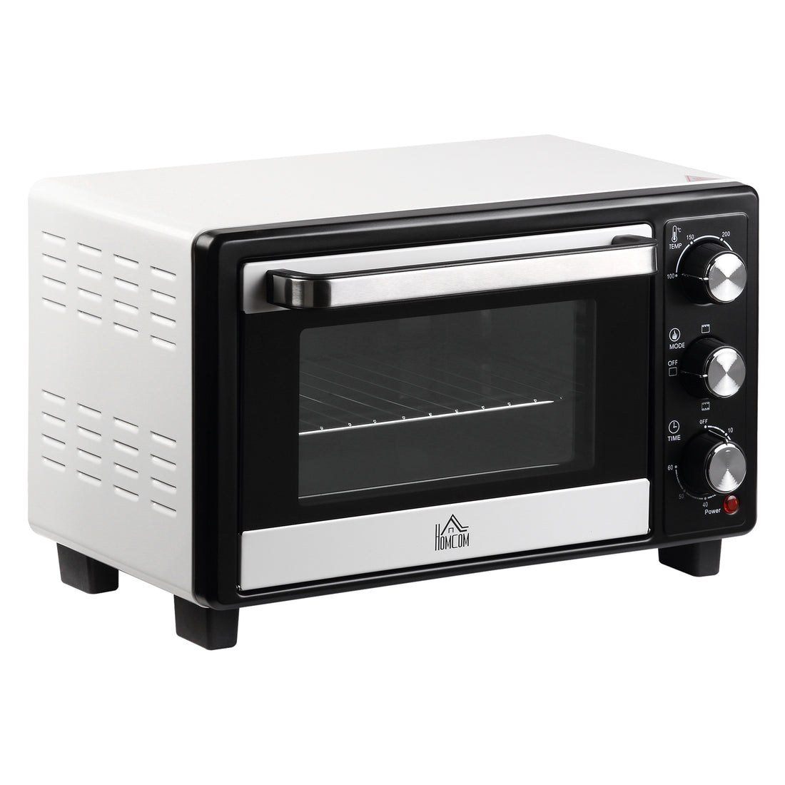 Fornetto Elettrico 16L Temperatura Regolabile e Timer, 3 Metodi di Cottura e Accessori, 1400W, Bianco