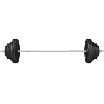 Set Bilanciere e Dischi da 70 kg totali con 8 Pesi, Regolabile e Antiscivolo, Nero