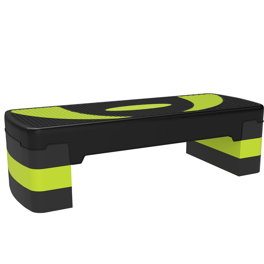Stepper Fitness per Aerobica Regolabile su 3 Altezze da 10-15-20 cm, Verde e Nero