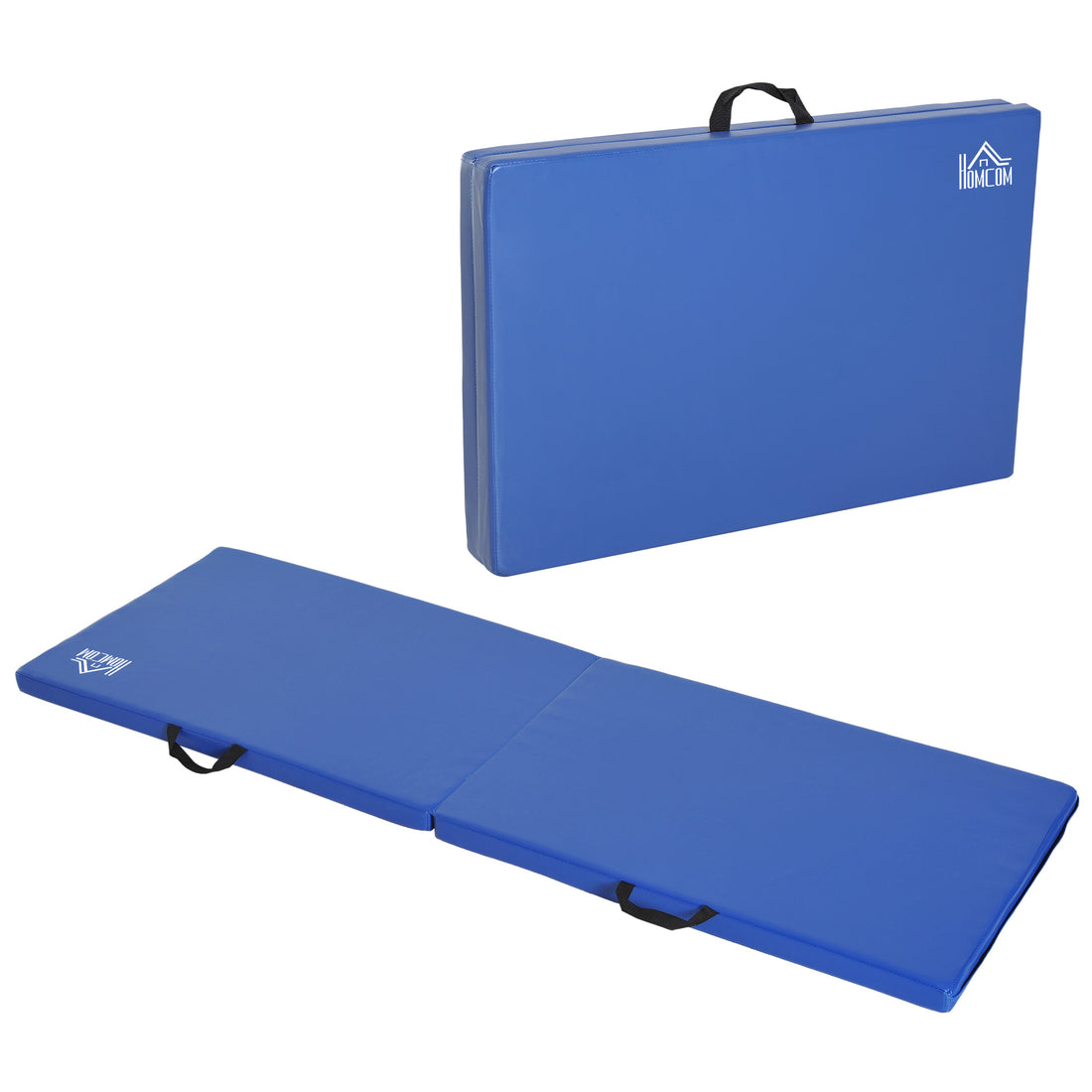 Tappetino da Ginnastica Pieghevole, Materassino Fitness Spesso 5 cm e Antiscivolo, 180x60x5 cm, Blu