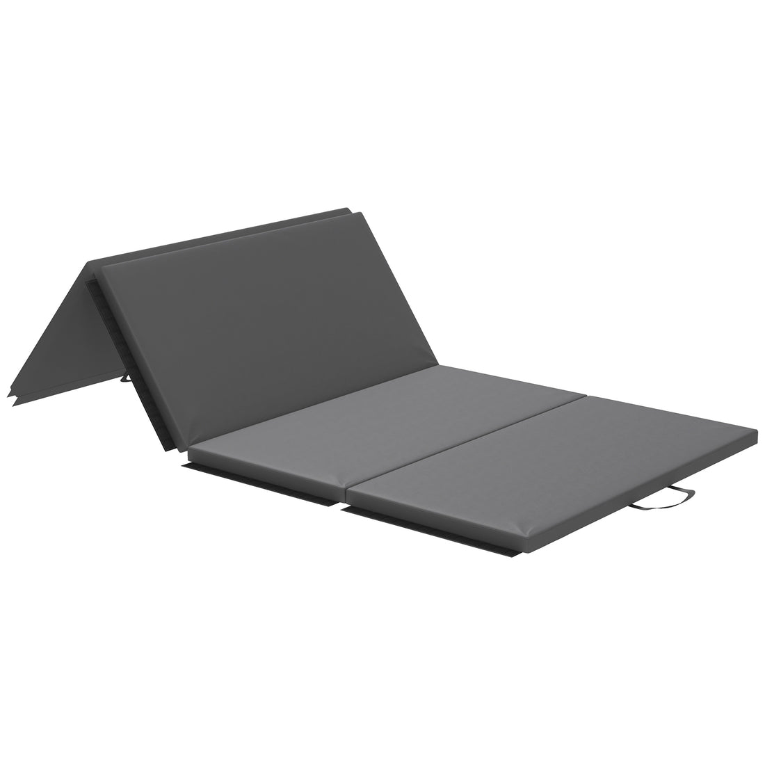 Tappetino da Ginnastica Pieghevole, Materassino Fitness Spesso 5 cm e Antiscivolo, 240x120 cm, Grigio