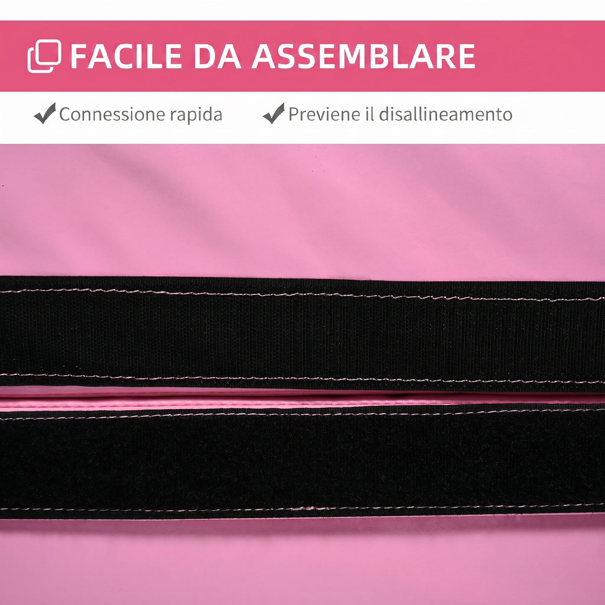 Tappeto Pole Dance Antiscivolo Pieghevole in Schiuma EPE e PVC, 150x5cm, Rosa