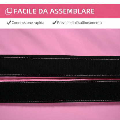 Tappeto Pole Dance Antiscivolo Pieghevole in Schiuma EPE e PVC, 150x5cm, Rosa