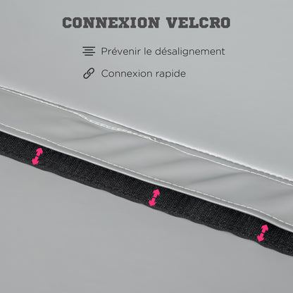 Tappeto per Pole Dance Antiscivolo Pieghevole in Schiuma EPE e PVC, 150x5cm, Grigio