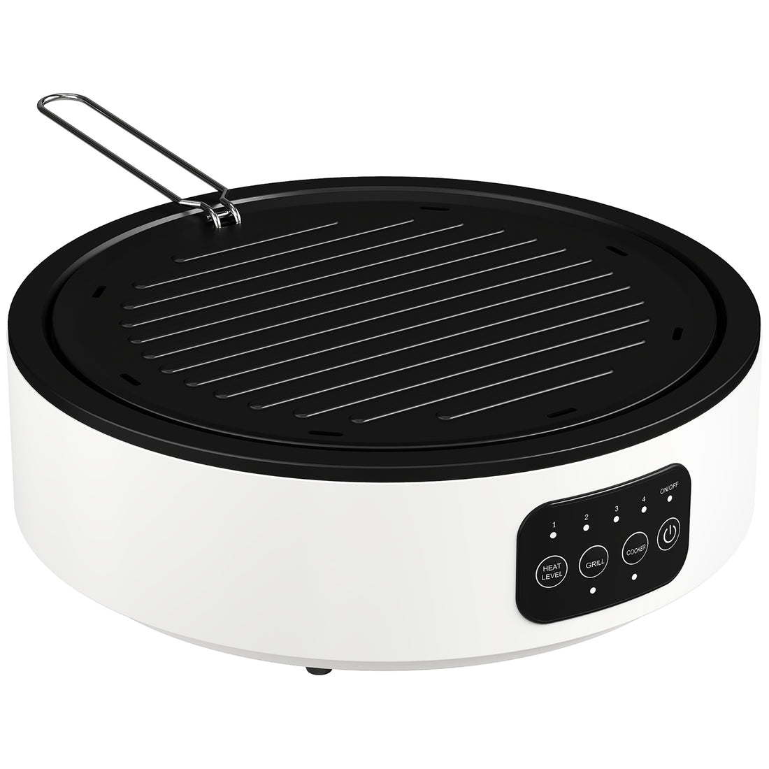 Piastra Elettrica a Infrarossi Fornello Elettrico 2000W con Griglia 30cm