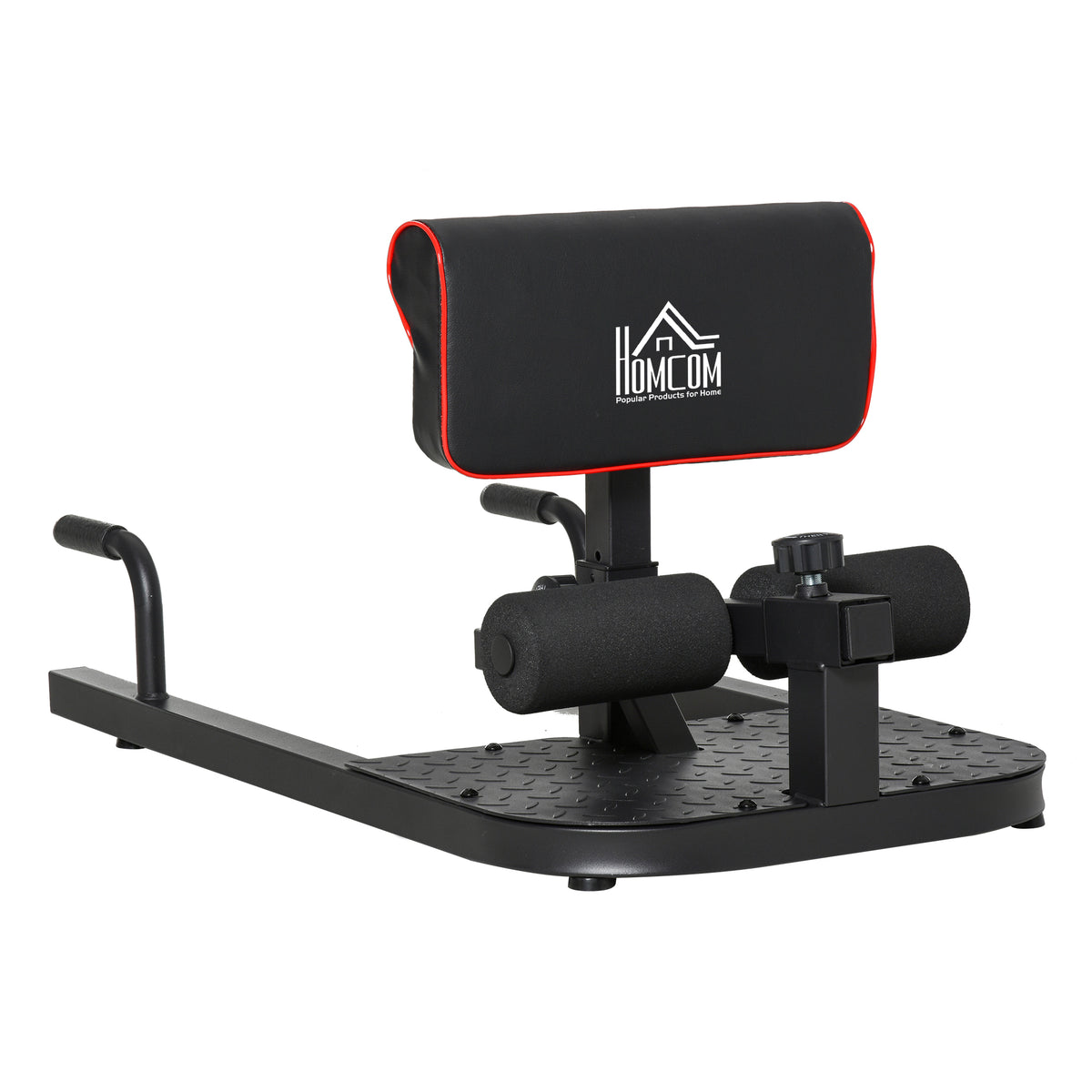 Macchina Squat 3 in 1, Macchina per Deep Sissy Squat Sit Up Push Up Regolabile Acciaio, Multifunzione, per Fitness, Allenamento, Leg Press, Addominali e Flessioni, Nero