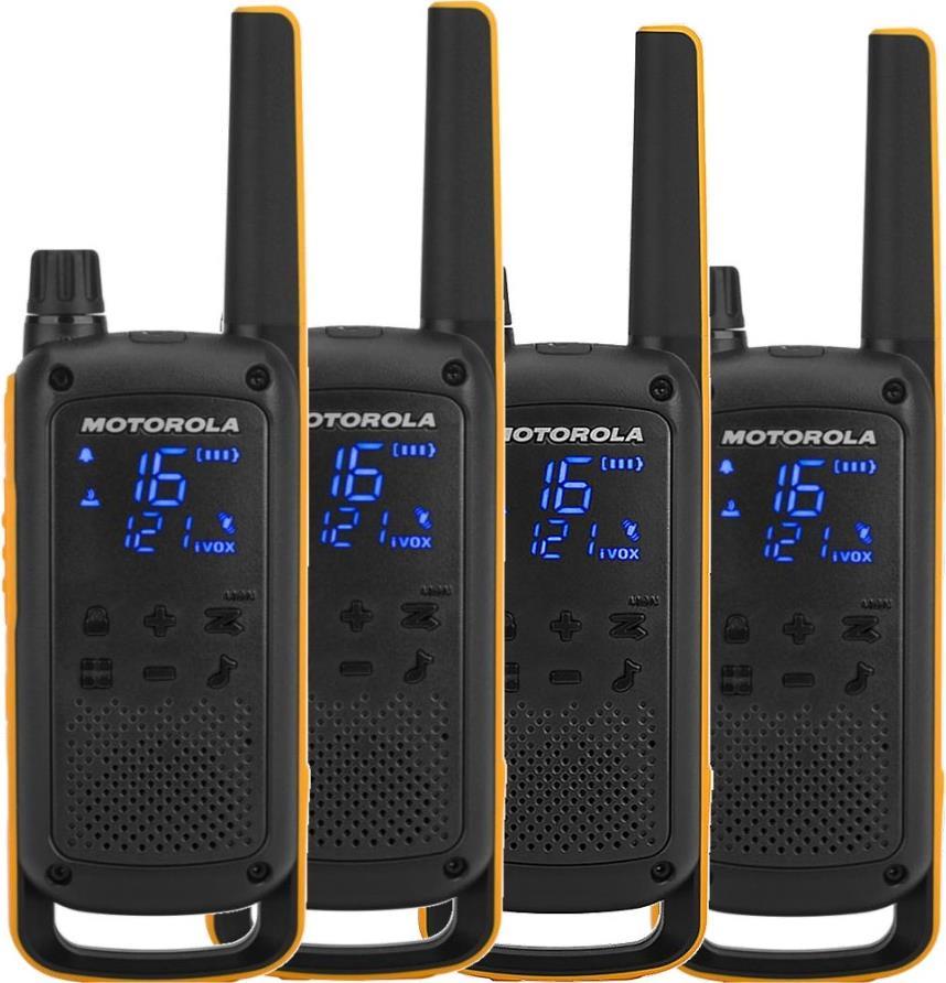 Motorola Talkabout T82 Extreme Quad Pack Funksprechgert 16 Kanle Schwarz, Orange