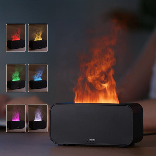 Diffusore aromi effetto fiamma LED - design moderno aromaterapia casa