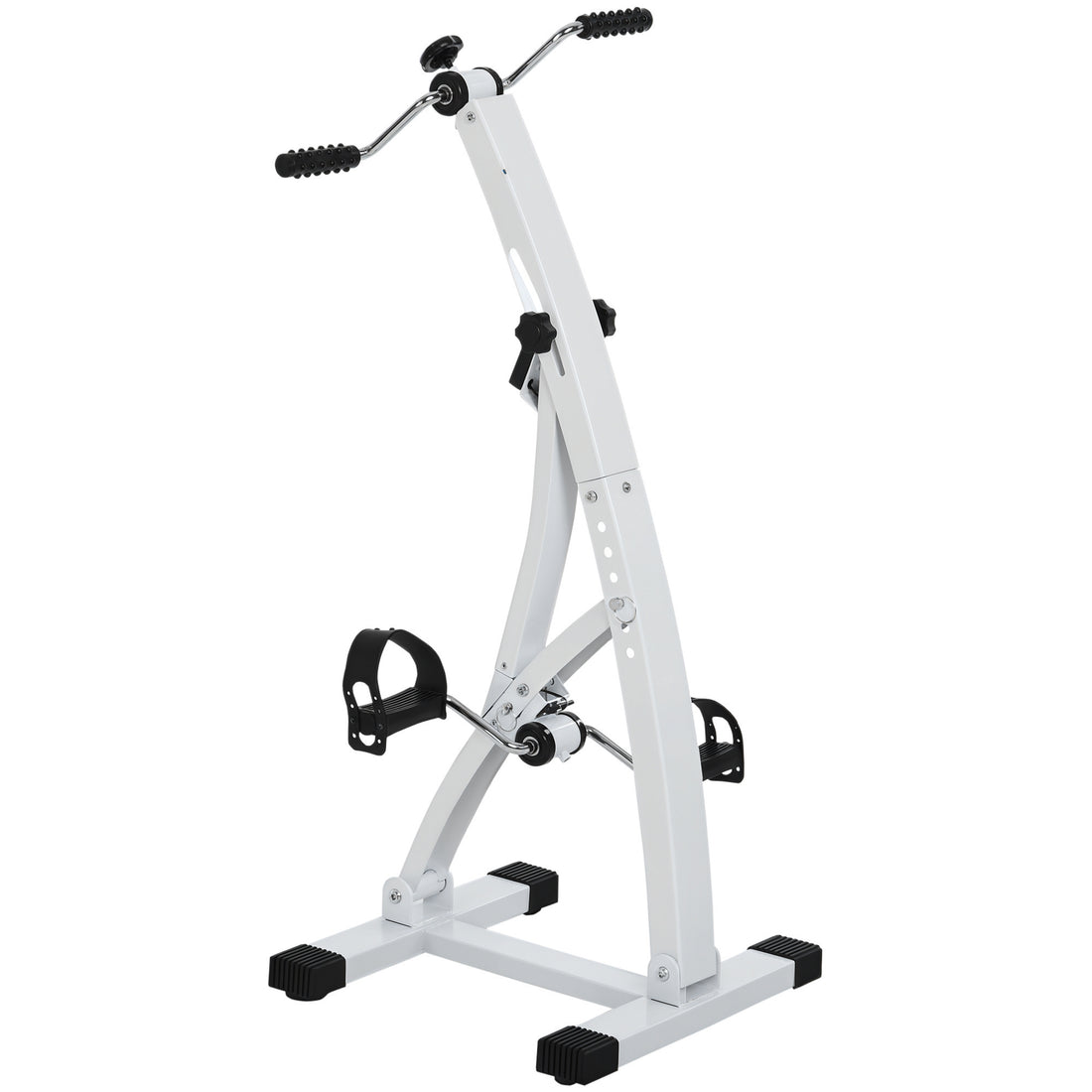 Pedaliera Braccia e Gambe da Divano o Poltrona con Schermo LED, Altezza e Intensità Regolabile, Bianco, 40x42.5x100cm