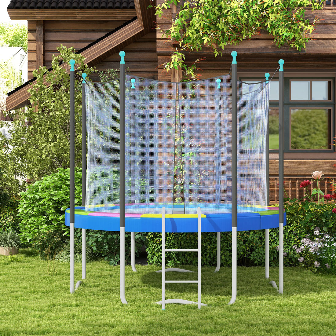Copertura Tappeto Elastico 366x30 cm Pieghevole e Portatile, in Plastica, PE e Schiuma, Multicolore