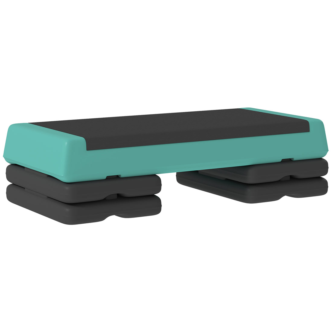 Stepper Fitness Regolabile a 10.5/15.5/20.5 cm con Superficie Antiscivolo e Capacità 250 kg, Verde