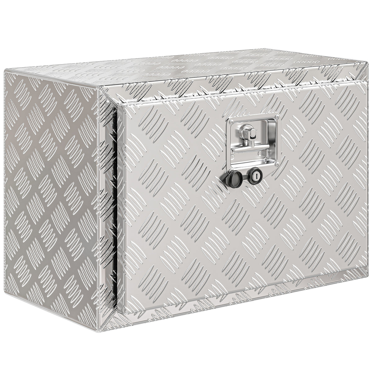 Cassetta degli Attrezzi da 76L in Alluminio con Serratura, 2 Chiavi e Maniglia Laterale, 60.9x35.5x40.6 cm, Argento