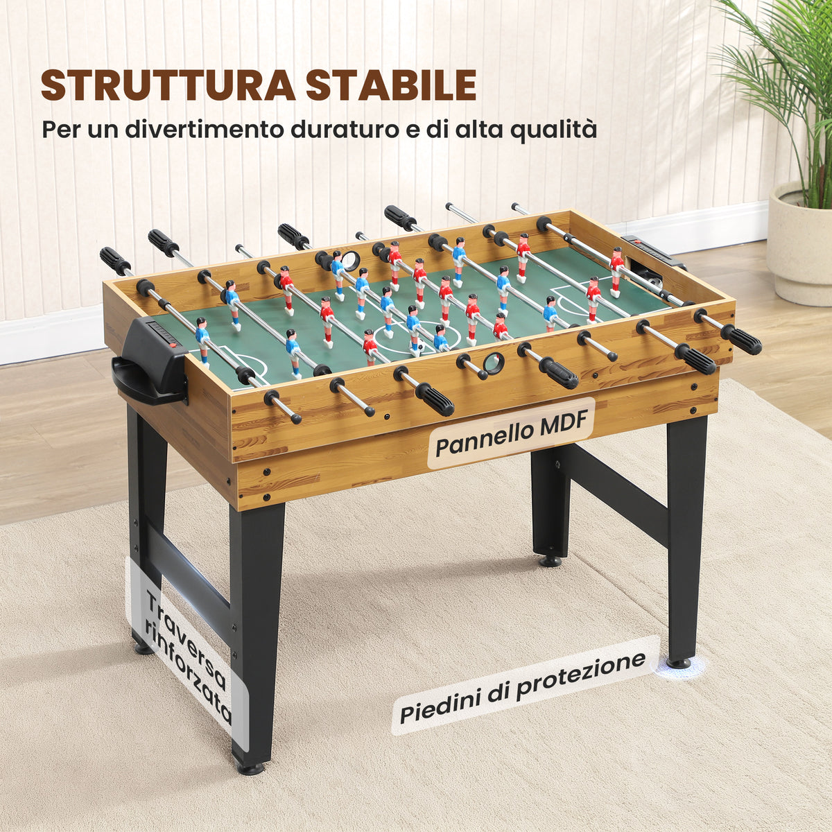 Tavolo da Gioco 13 in 1 con Calciobalilla, Ping Pong, Air Hockey, Biliardo, Scacchi e Altri, Noce