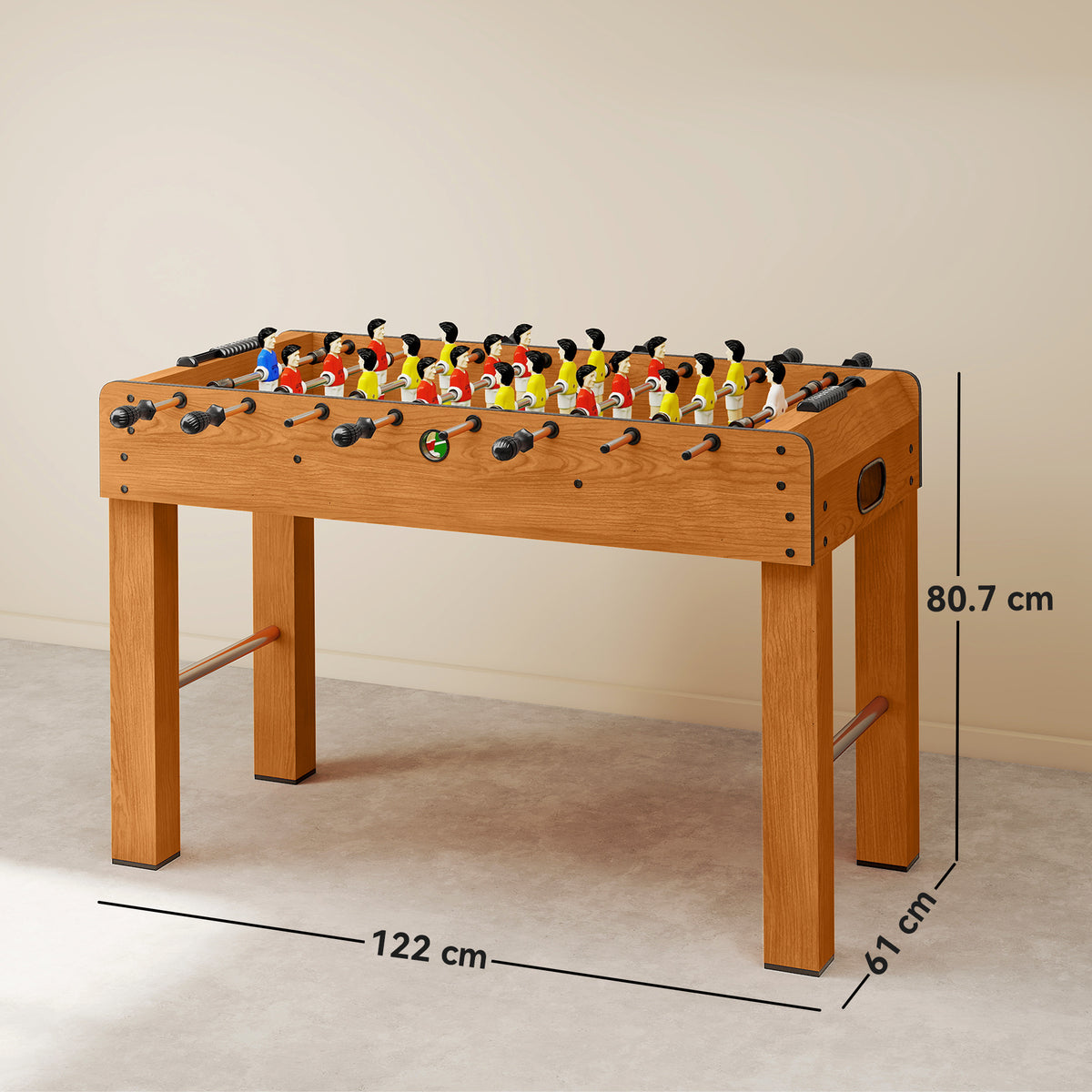 Calcio Balilla Professionale per Adulti con 2 Palline, Segnapunti e 22 Giocatori, 122x61x80.7 cm