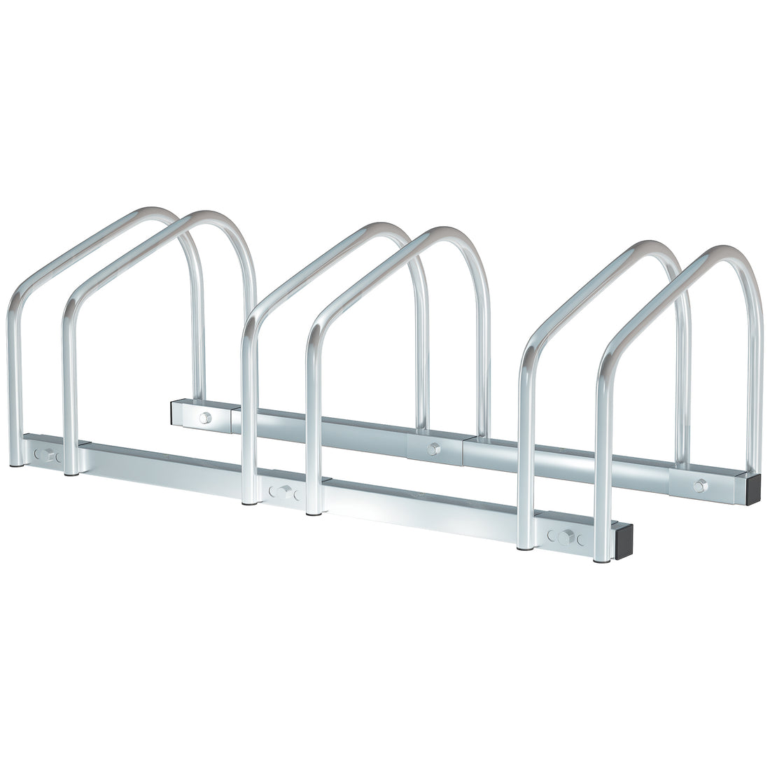 Rastrelliera Portabiciclette Parcheggio per 3 Biciclette Tubi d&