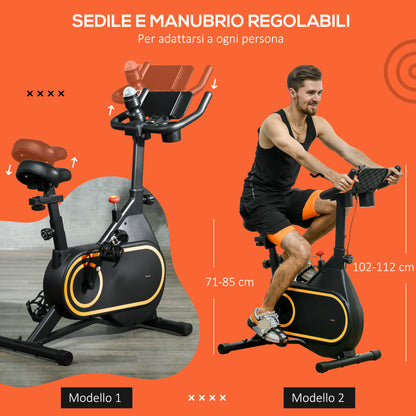 Cyclette Magnetica con Volano da 4kg, Manubrio e Sellino Regolabili