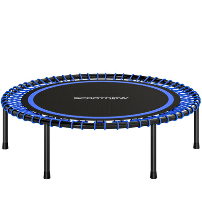 Trampolino Elastico Fitness a 36 Corde in Acciaio e PP, 114x31 cm, Blu