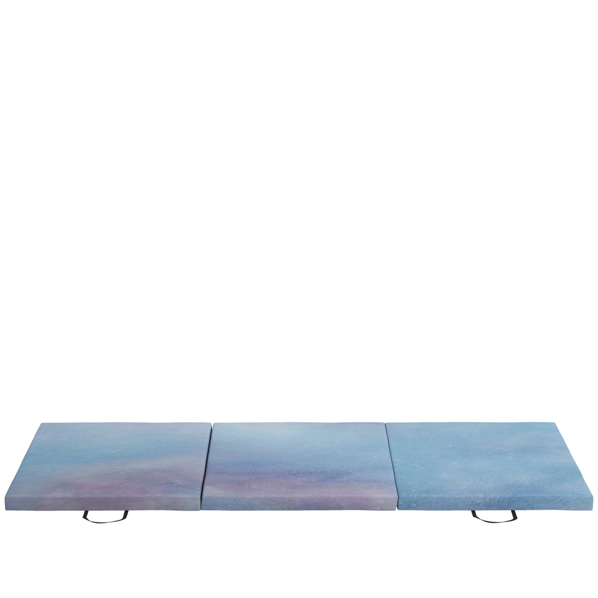 Tappetino da Ginnastica 180 cm Pieghevole, Crash Mat Spesso 5 cm con Maniglie per Allenamento a Casa, Azzurro