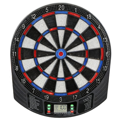 Freccette Bersaglio Elettronico, Bersaglio Freccette con Punta Morbida con 6 Freccette e Display LCD, per 8 Giocatori, 18 Giochi e 159 Varianti