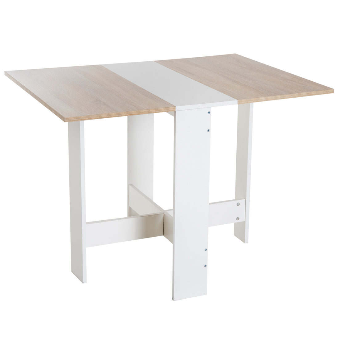 Tavolo da Pranzo Allungabile, Tavolo Pieghevole in Legno 1037673.5cm Rovere Bianco