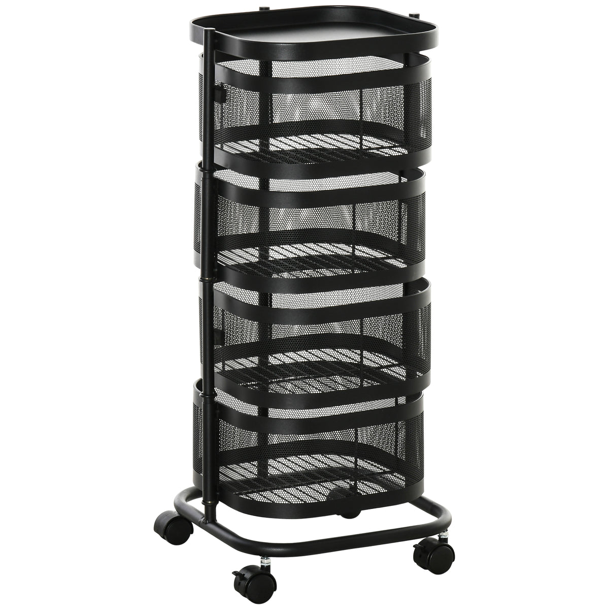 Carrello Portavivande con 4 Cestelli, Piano d&