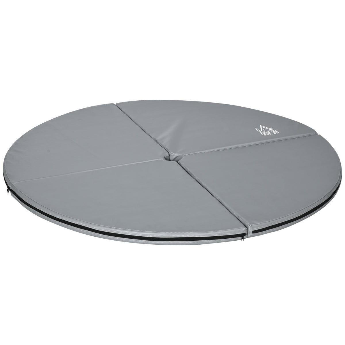 Tappeto per Pole Dance Antiscivolo Pieghevole in Schiuma EPE e PVC, 150x5cm, Grigio