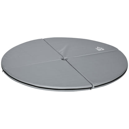 Tappeto per Pole Dance Antiscivolo Pieghevole in Schiuma EPE e PVC, 150x5cm, Grigio