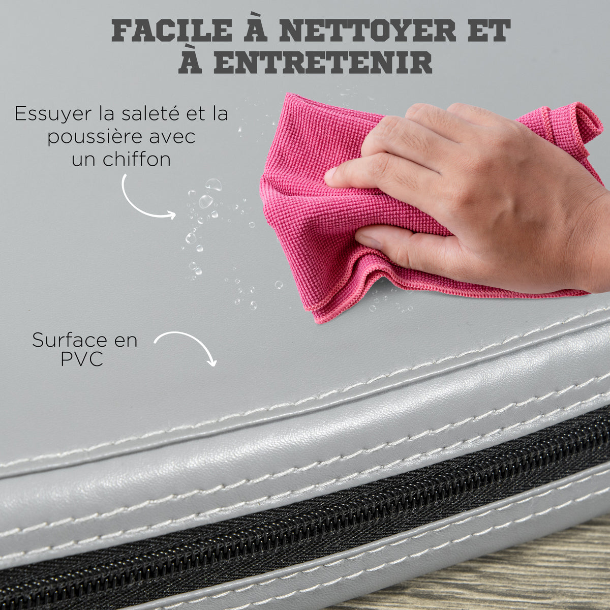 Tappeto per Pole Dance Antiscivolo Pieghevole in Schiuma EPE e PVC, 150x5cm, Grigio
