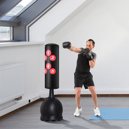 Sacco da Boxe da Terra, Sacco da Pugile per Adulti e Bambini, Fit Boxe Arti Marziali (50x50x165cm)